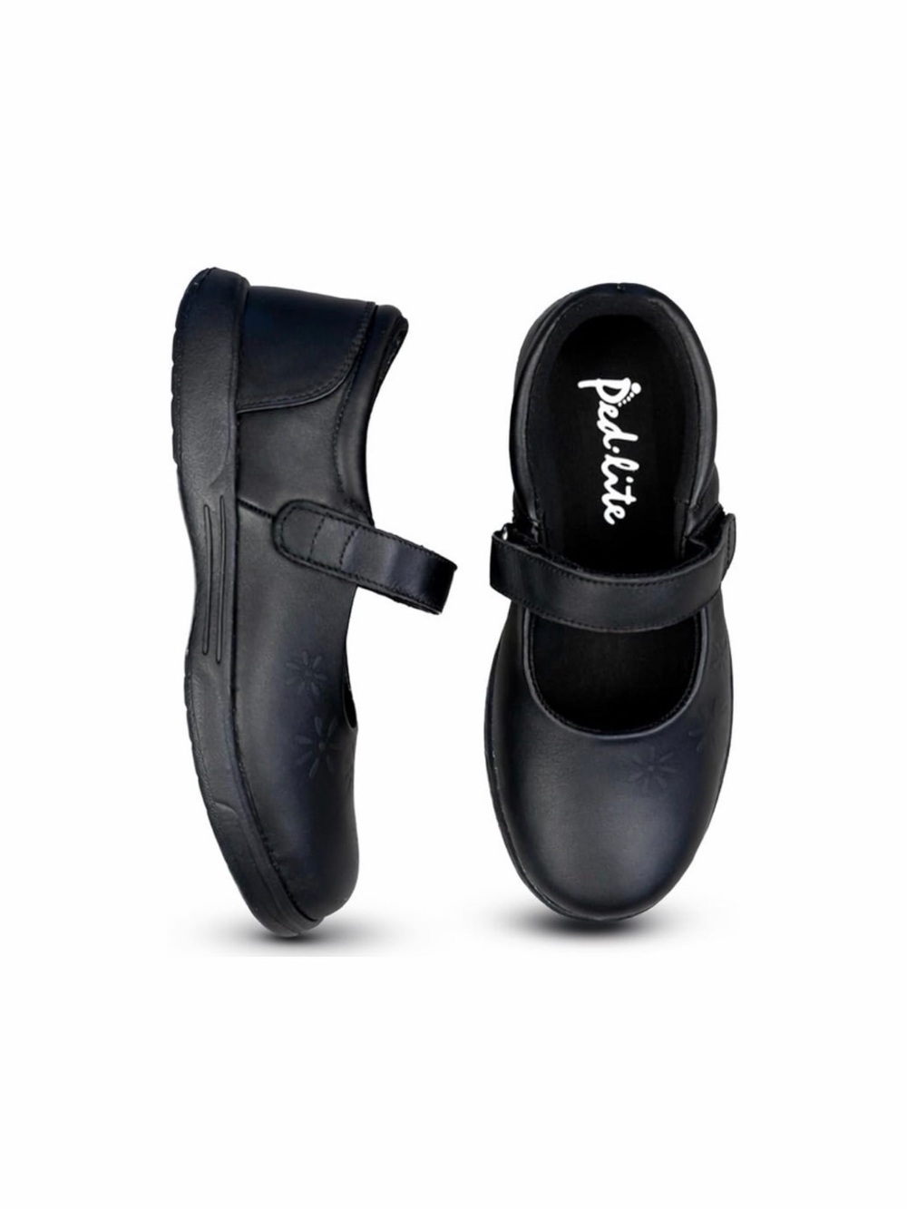 New Ped-Lite Edie Black Leather Mary Jane Shoes 🥿 Size 9W